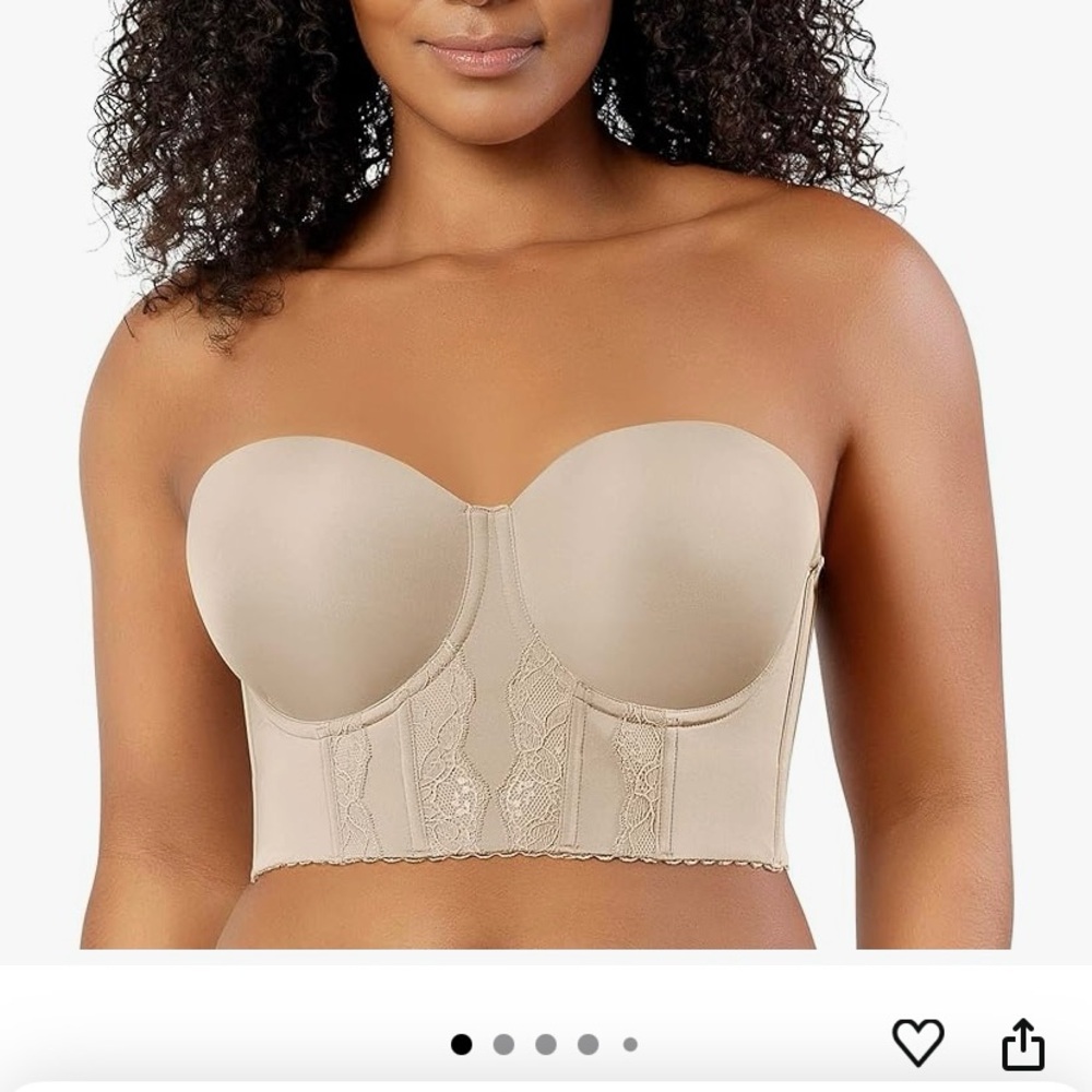 Parfait Strapless Beige Longline Bra 38G